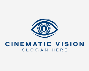 Keyhole Security Eye logo design