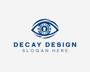 Keyhole Security Eye logo design