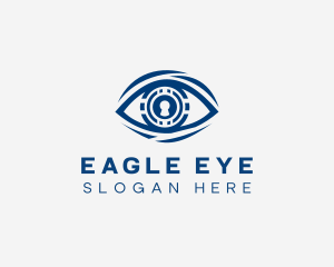 Keyhole Security Eye logo design