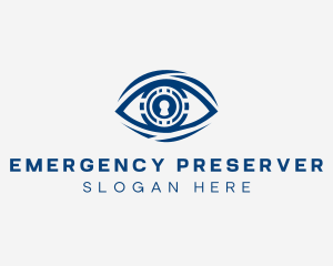 Keyhole Security Eye logo design