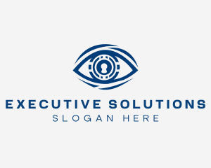 Keyhole Security Eye logo design