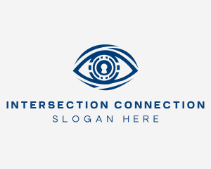 Keyhole Security Eye logo design