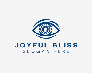 Keyhole Security Eye logo design