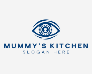 Keyhole Security Eye logo design