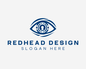 Keyhole Security Eye logo design