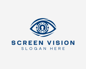 Keyhole Security Eye logo design