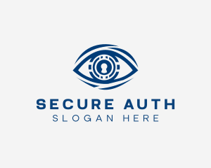 Keyhole Security Eye logo design