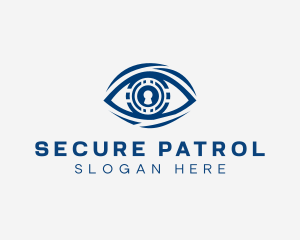 Keyhole Security Eye logo design