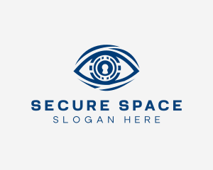 Keyhole Security Eye logo design