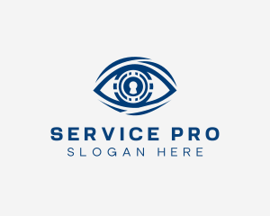 Keyhole Security Eye logo design