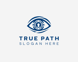 Keyhole Security Eye logo design