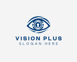 Keyhole Security Eye logo design