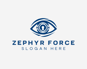 Keyhole Security Eye logo design