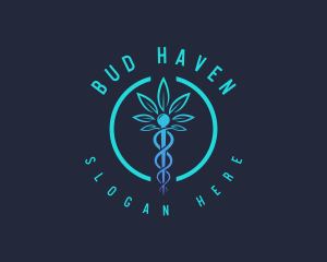 Medical Weed Caduceus logo