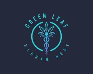 Medical Weed Caduceus logo