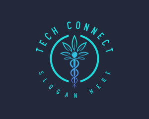 Medical Weed Caduceus logo