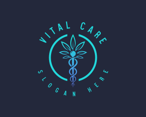 Medical Weed Caduceus logo