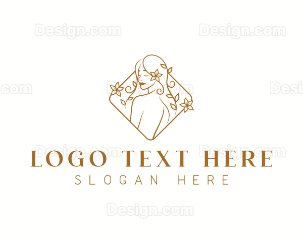 Beauty Flower Woman Logo