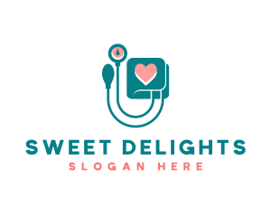 Medical Sphygmomanometer Heart Logo