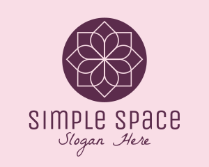 Minimalist Flower Spa logo design