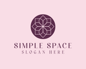 Minimalist Flower Spa logo design