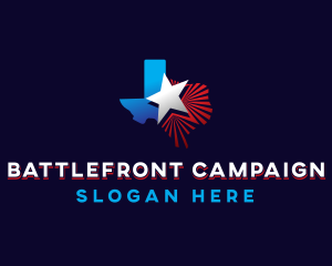 Texas Map Star Campaign logo design