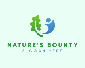 Nature Leaf Person logo design