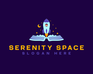 Space Rocket Book logo design