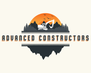 Excavator Machinery Mining logo design