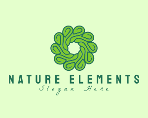 Natural Flower Swirl logo design