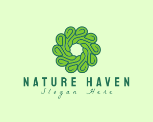 Natural Flower Swirl logo design