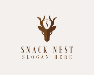 Deer Horns Shield logo design