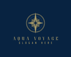 Premium Navigation Compass Voyage logo design