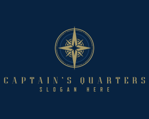 Premium Navigation Compass Voyage logo design