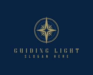 Premium Navigation Compass Voyage logo design