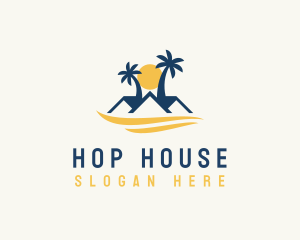 Tropical Beach House Property logo design