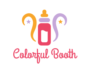 Colorful Feeding Bottle logo design