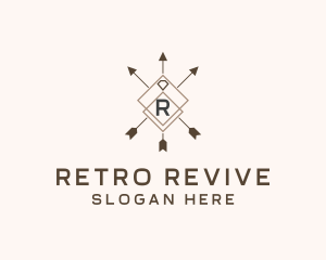 Retro Arrow Diamond Jewelry  logo design