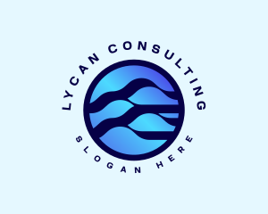 Consultant Business Wave logo design