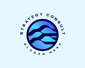 Consultant Business Wave logo design