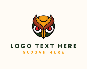 Angry Owl Head logo