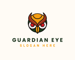 Angry Owl Head logo design