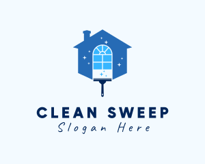 House Cleaning Wiper logo design