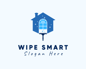 House Cleaning Wiper logo design