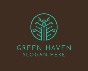 Botanical Tree Gardening logo design