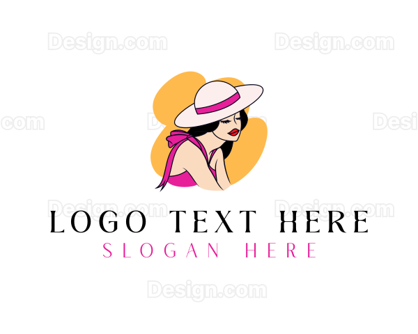 Woman Fashion Hat Logo