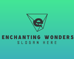 Geometric Shatter Letter E logo design