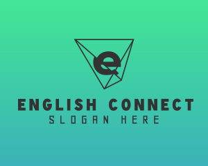 Geometric Shatter Letter E logo design