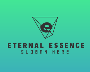 Geometric Shatter Letter E logo design