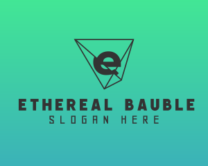 Geometric Shatter Letter E logo design